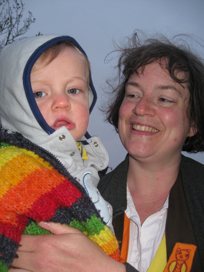 Robert and Emily at dawn, 1st May 2009